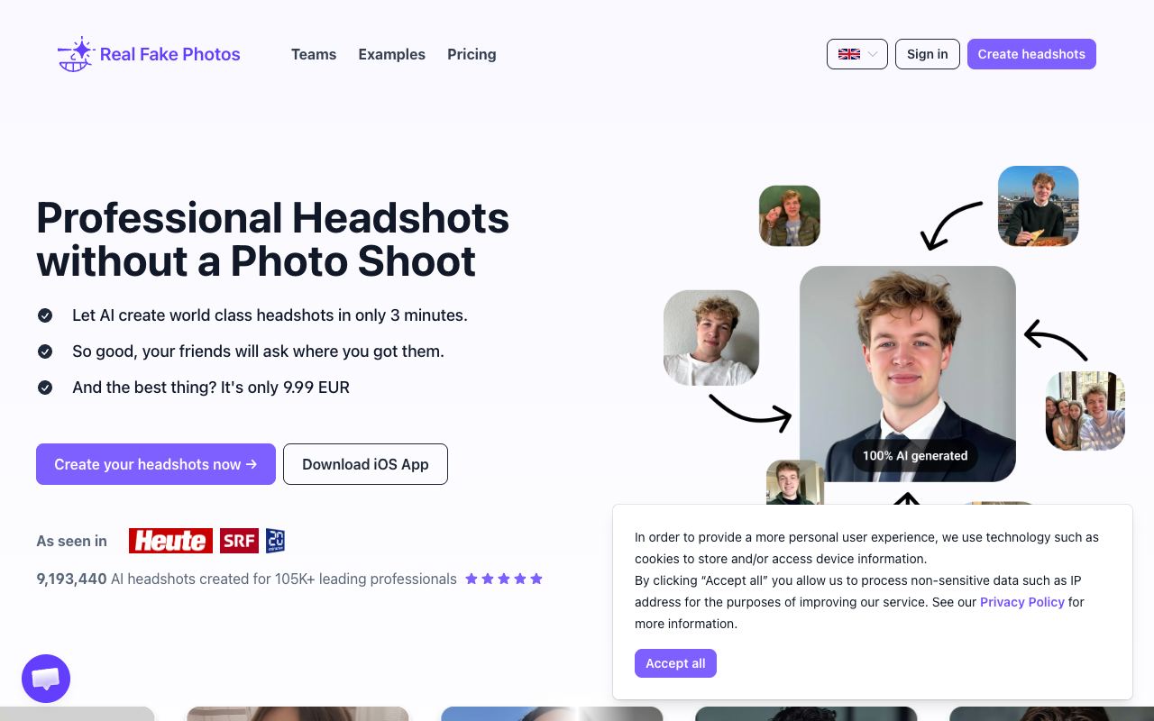 Real Fake Photos — website screenshot