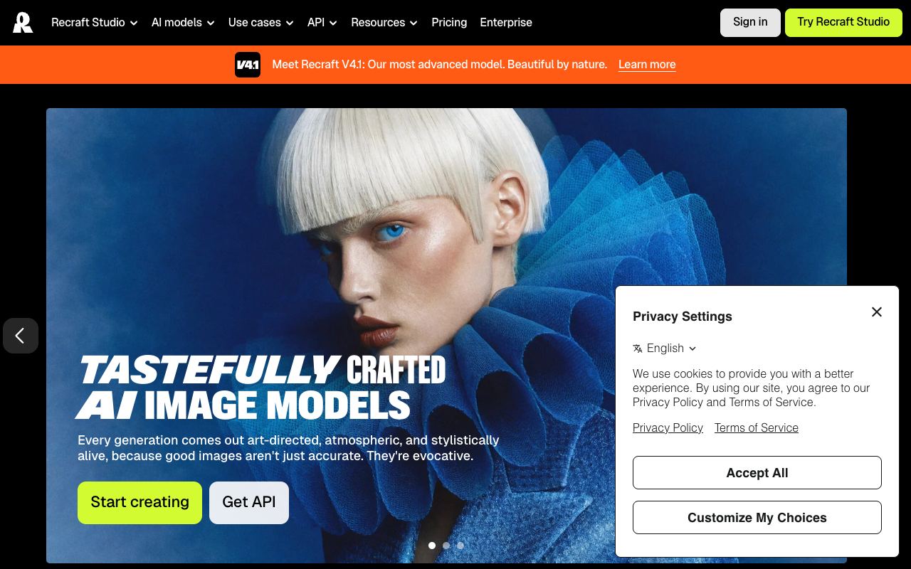 Recraft — website screenshot