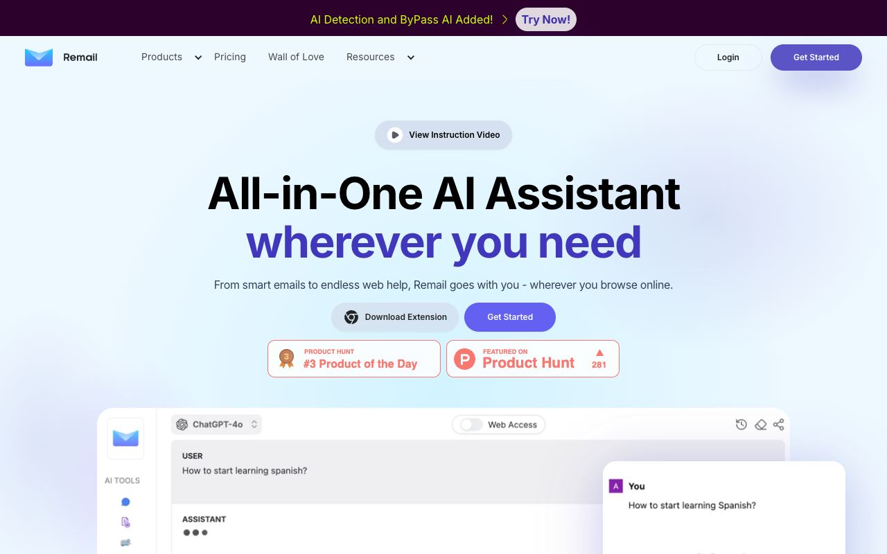 Remail — website screenshot