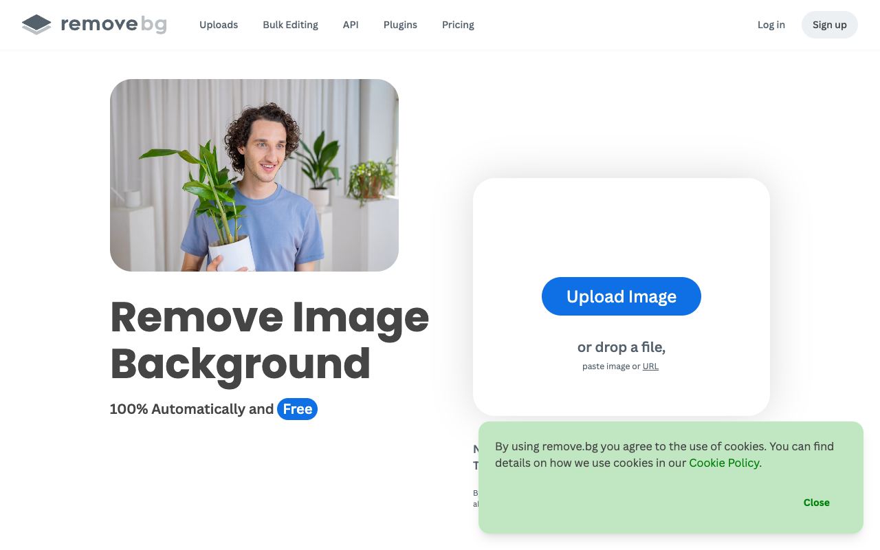 Remove.bg — website screenshot
