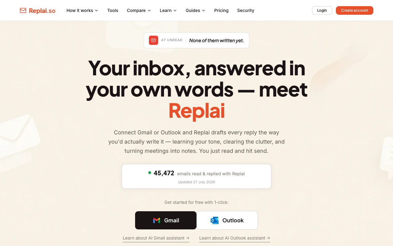 Replai — website screenshot