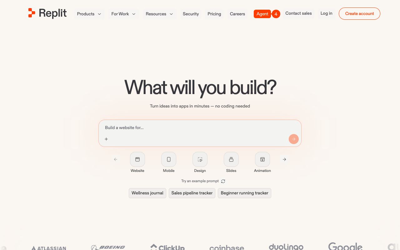 Replit — site ekran görüntüsü