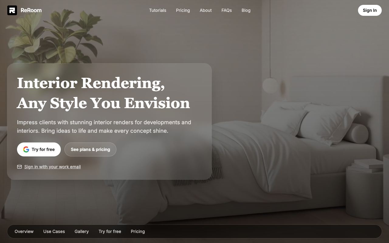 Reroom AI — website screenshot