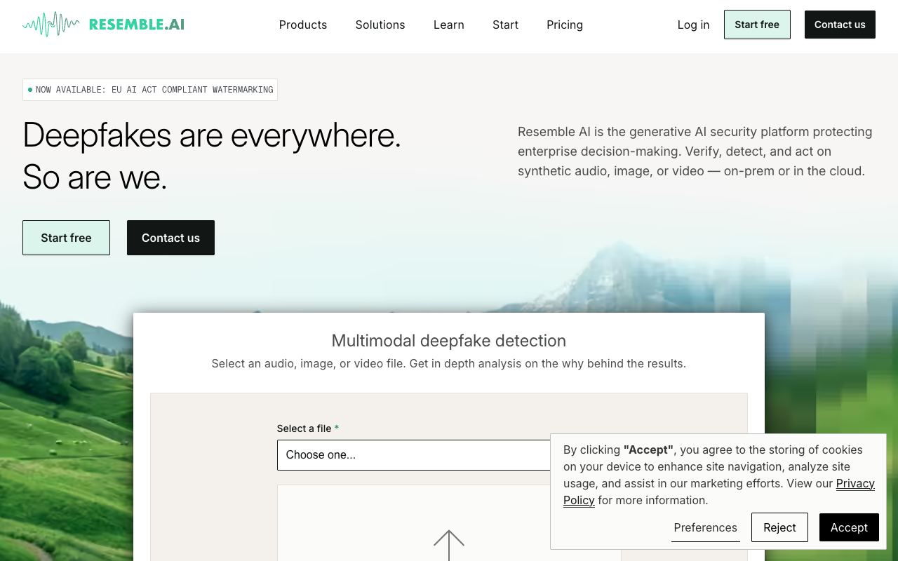 Resemble — website screenshot
