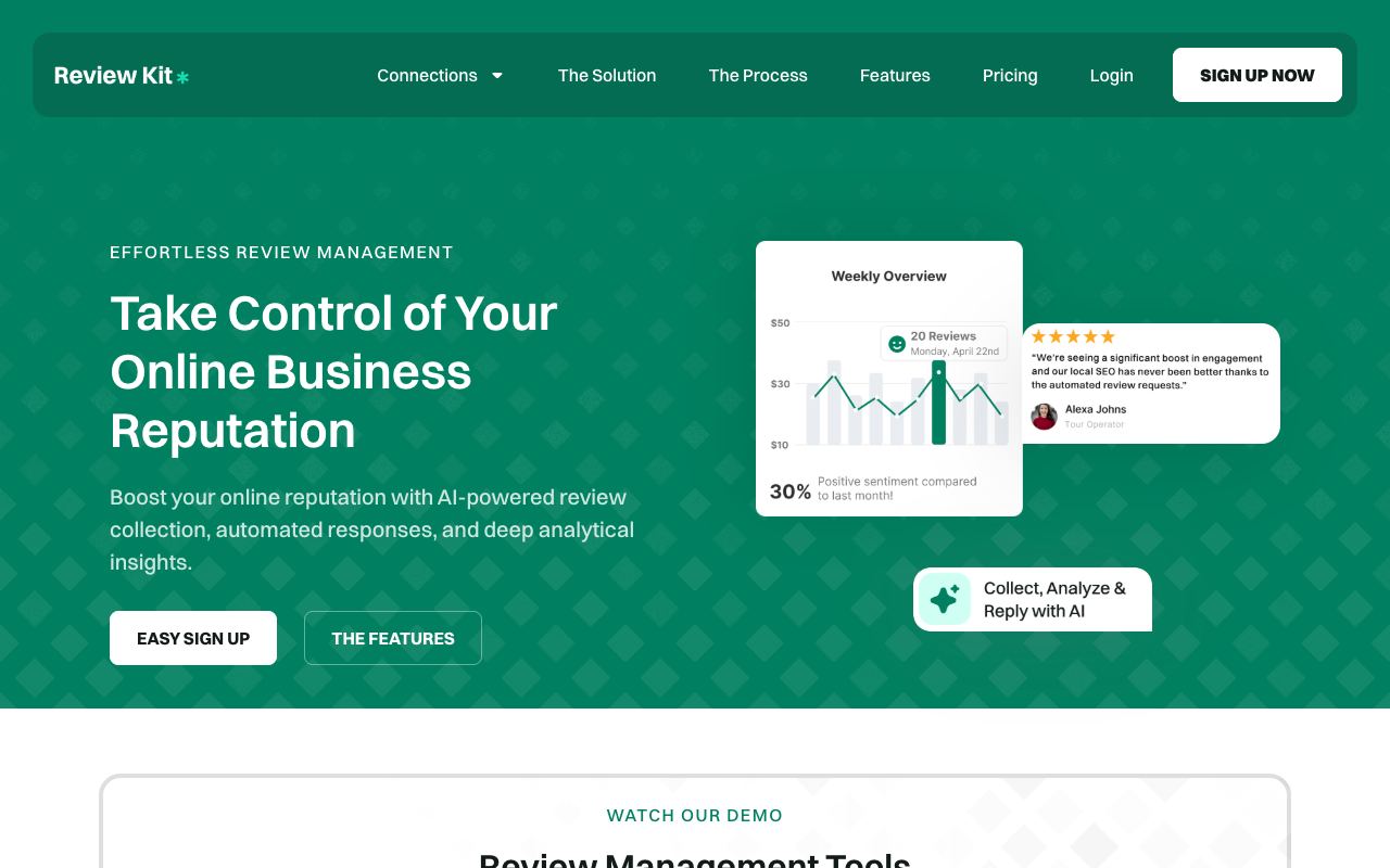 Review Kit — website screenshot