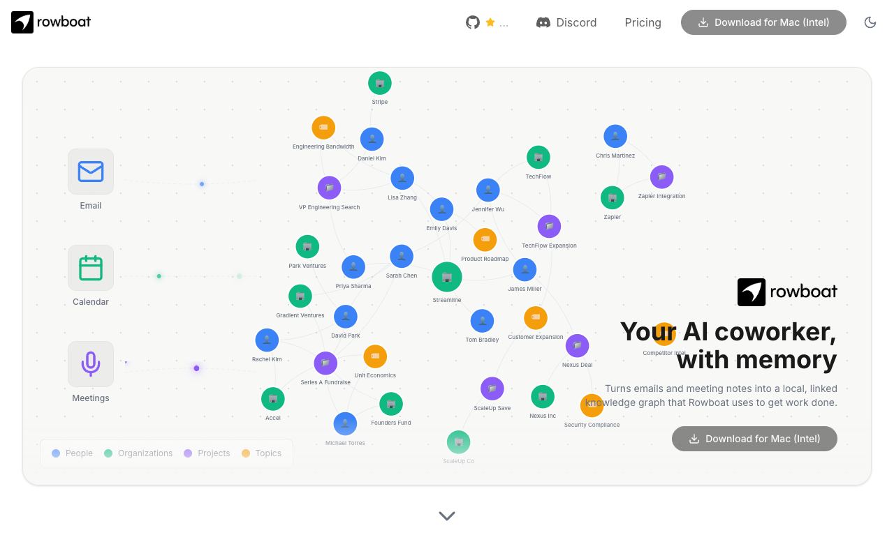 Rowboat — website screenshot