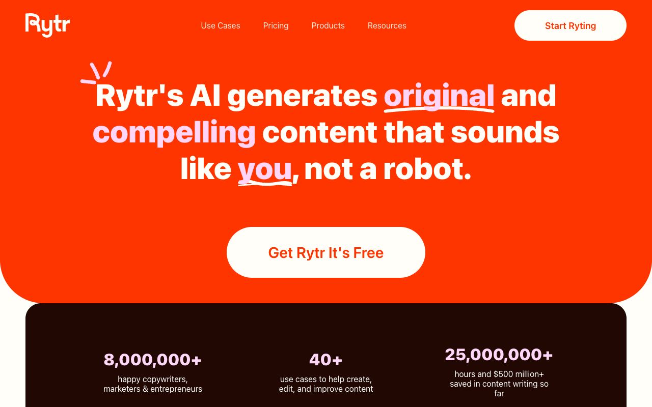 Rytr — website screenshot