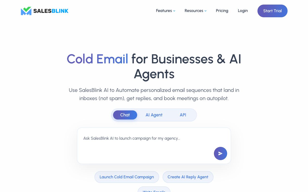 SalesBlink — website screenshot
