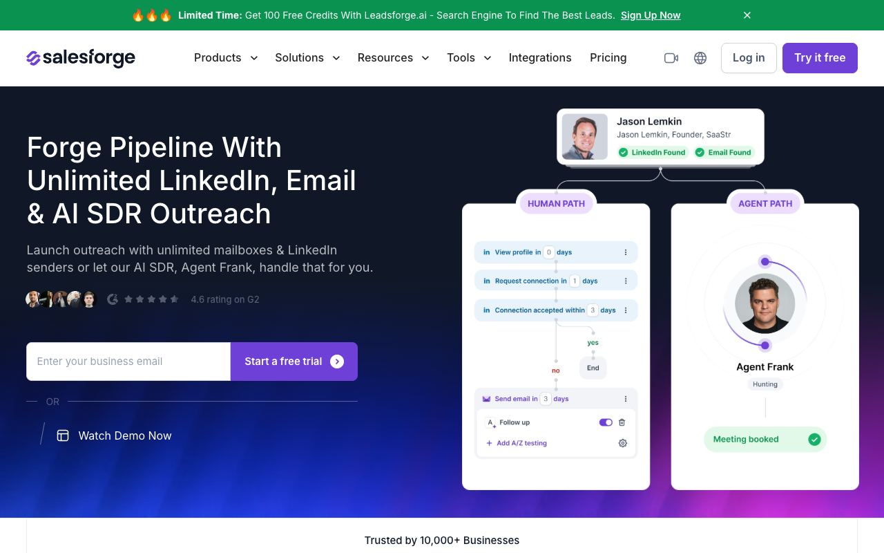 Salesforge — website screenshot