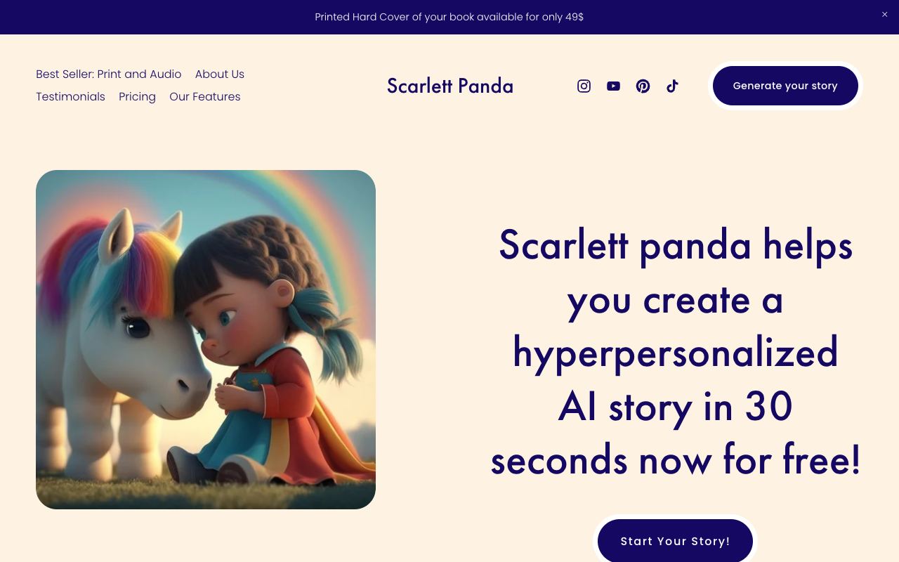 Scarlett Panda — website screenshot