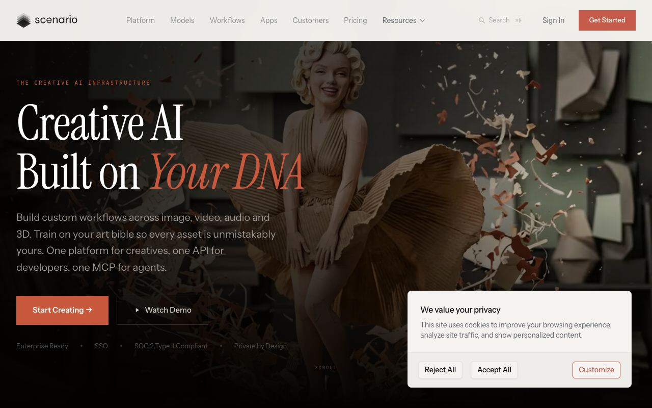 Scenario — website screenshot