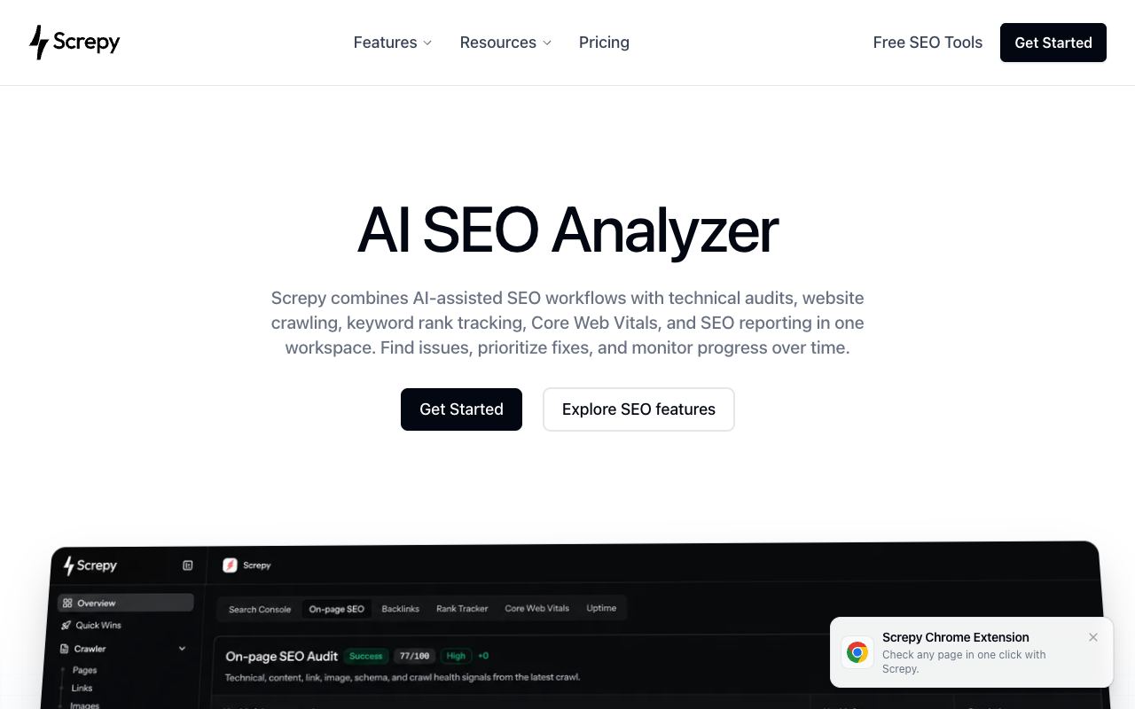 Screpy — website screenshot