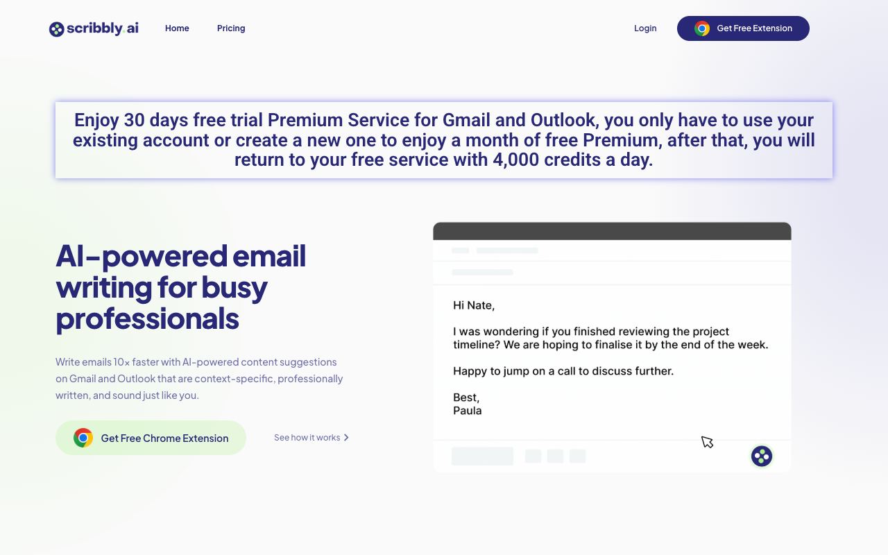 Scribbly — website screenshot
