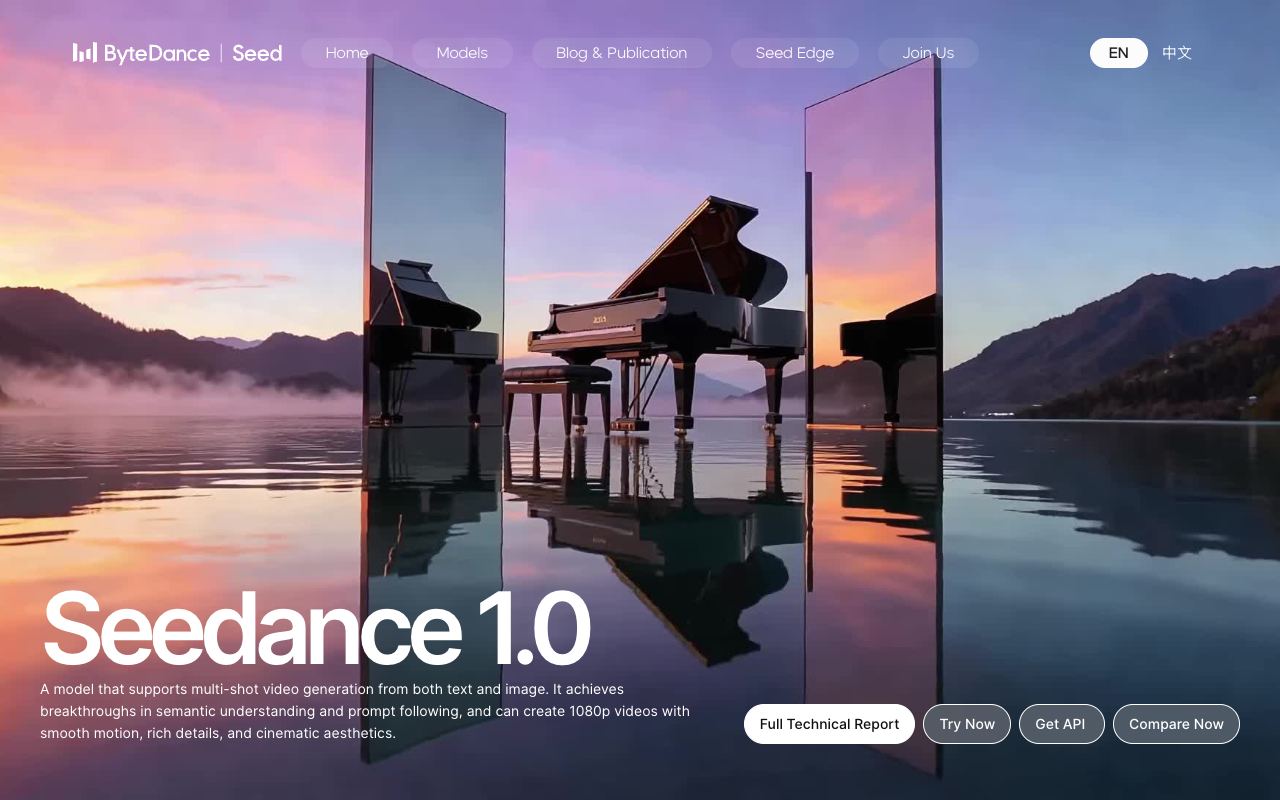 Seedance — website screenshot