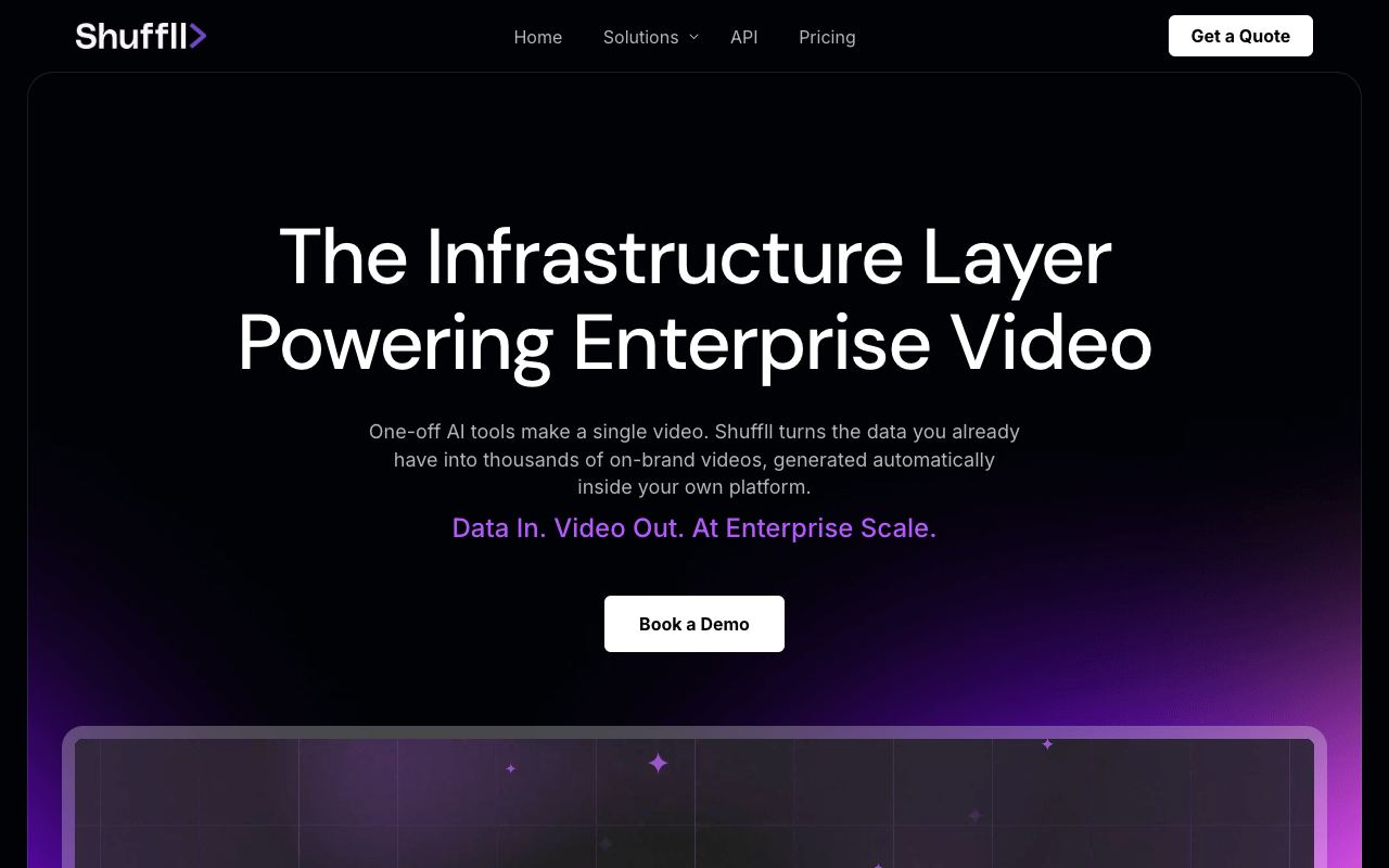 Shuffll — website screenshot