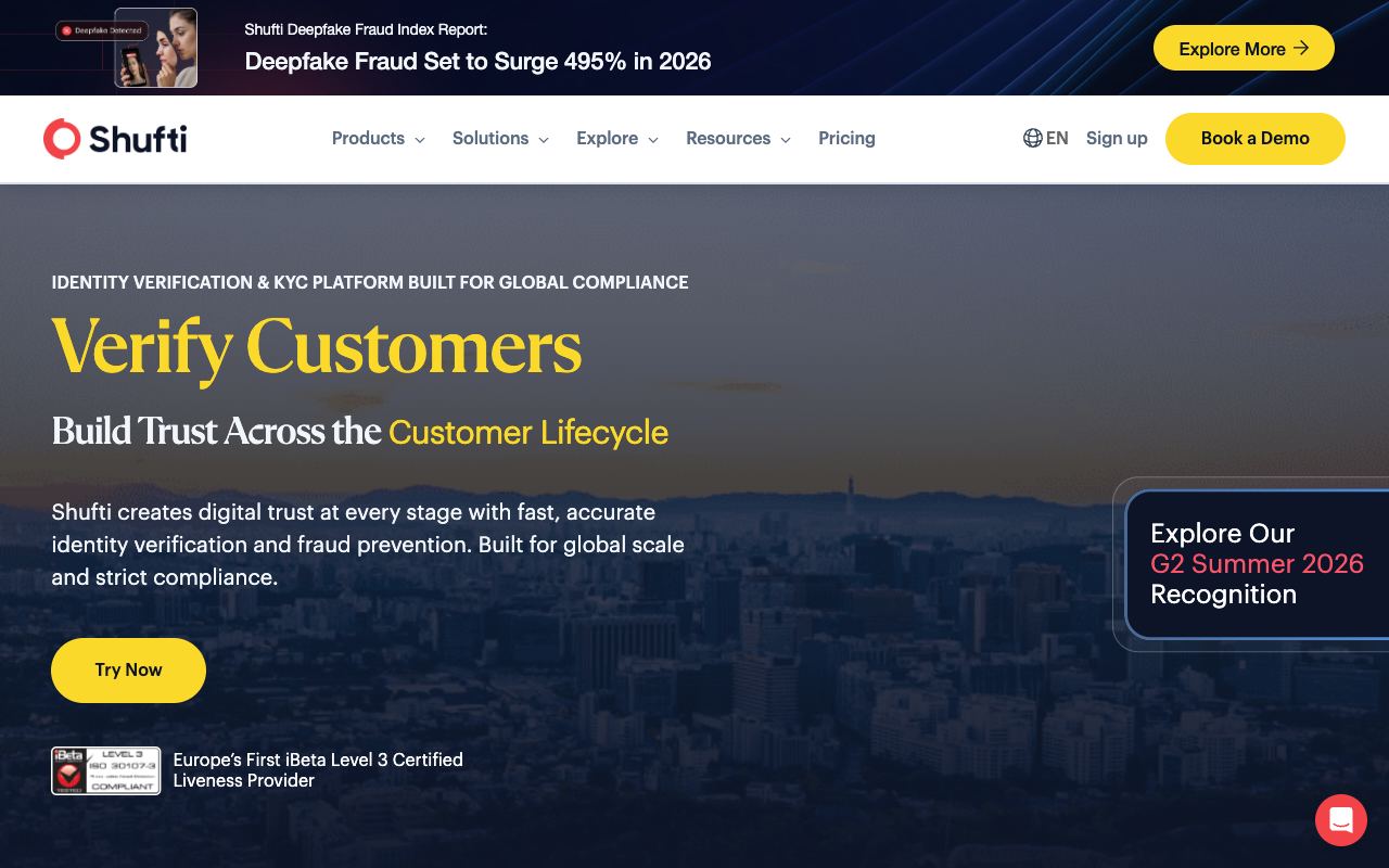 Shufti Pro — website screenshot
