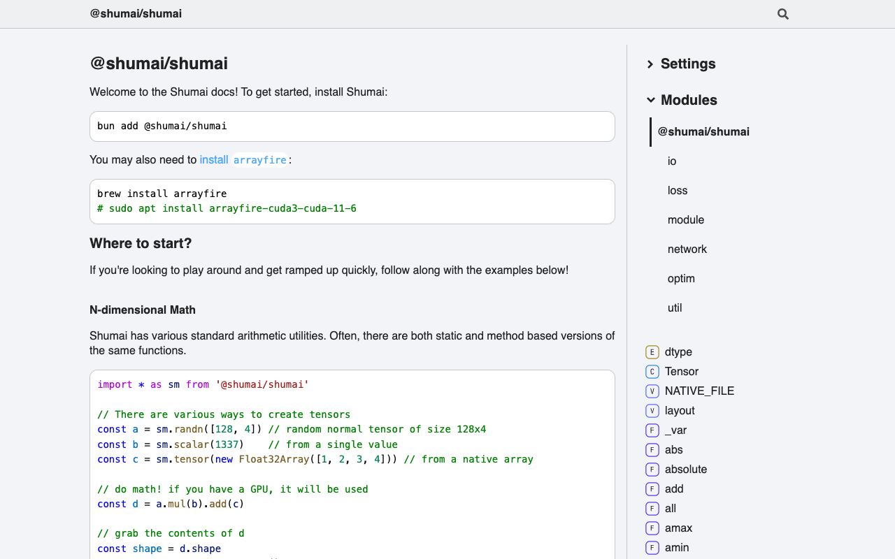 Shumai — website screenshot