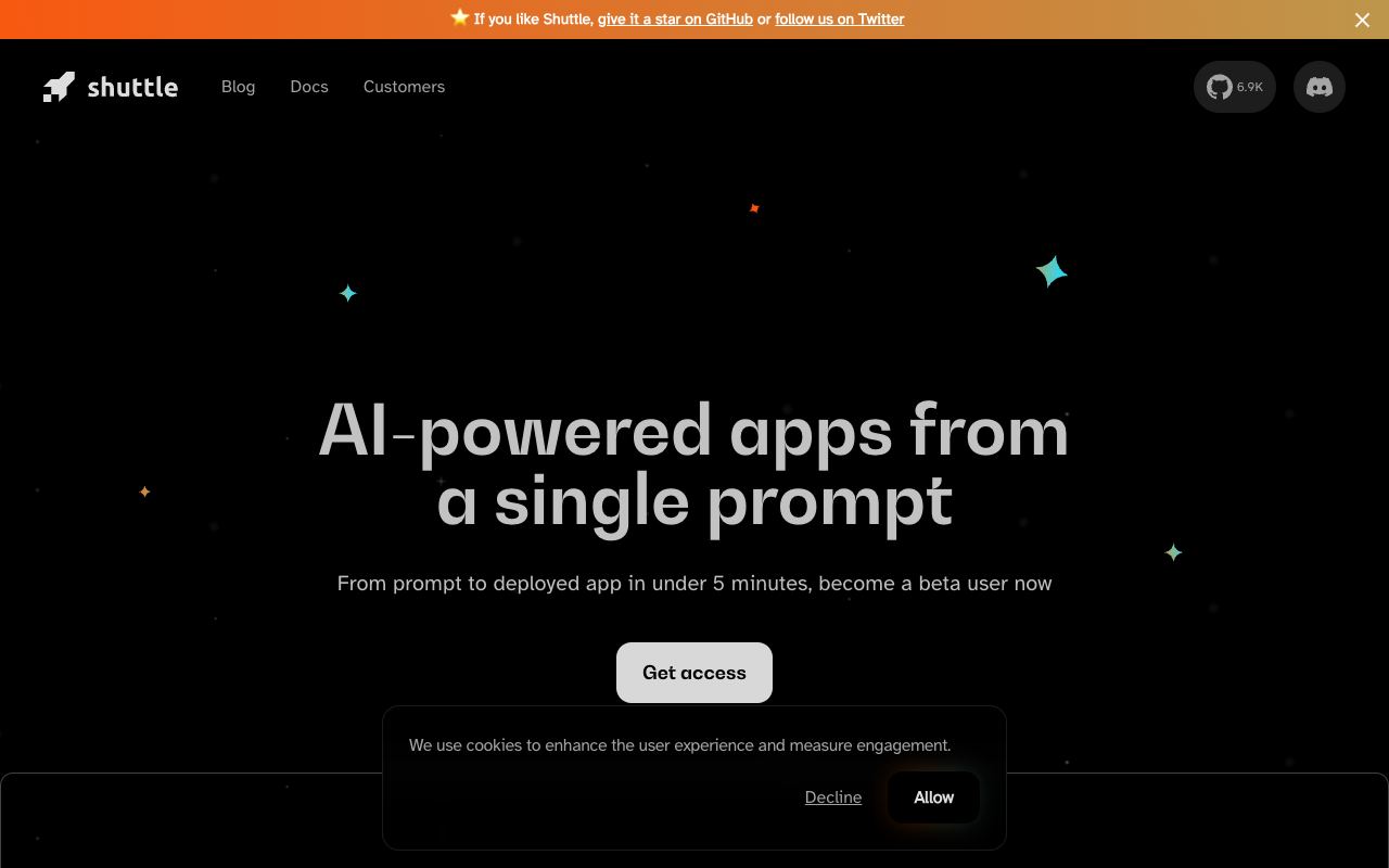 Shuttle AI — website screenshot