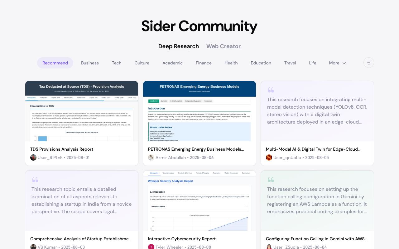Sider — site ekran görüntüsü