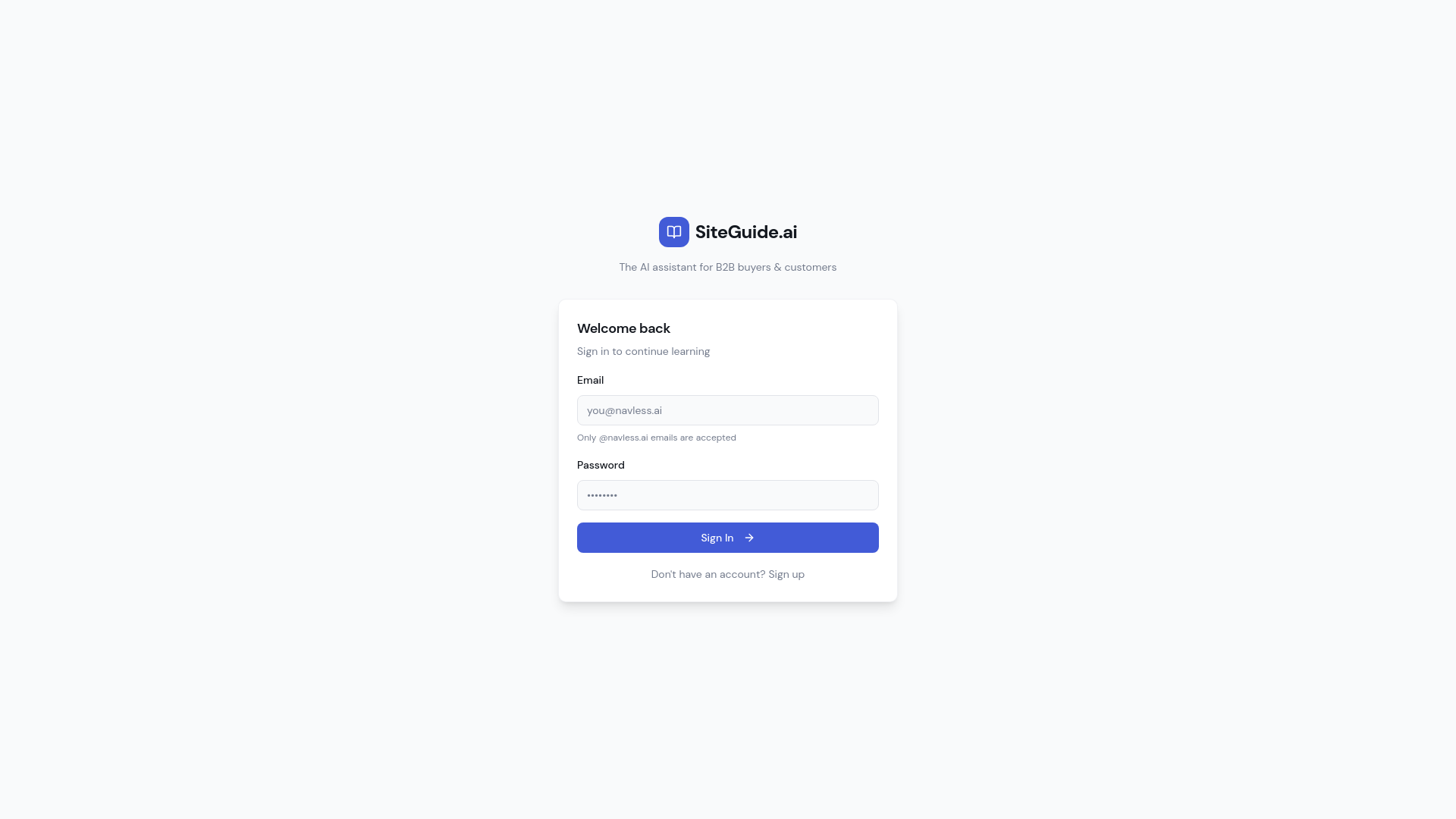 SiteGuide — website screenshot