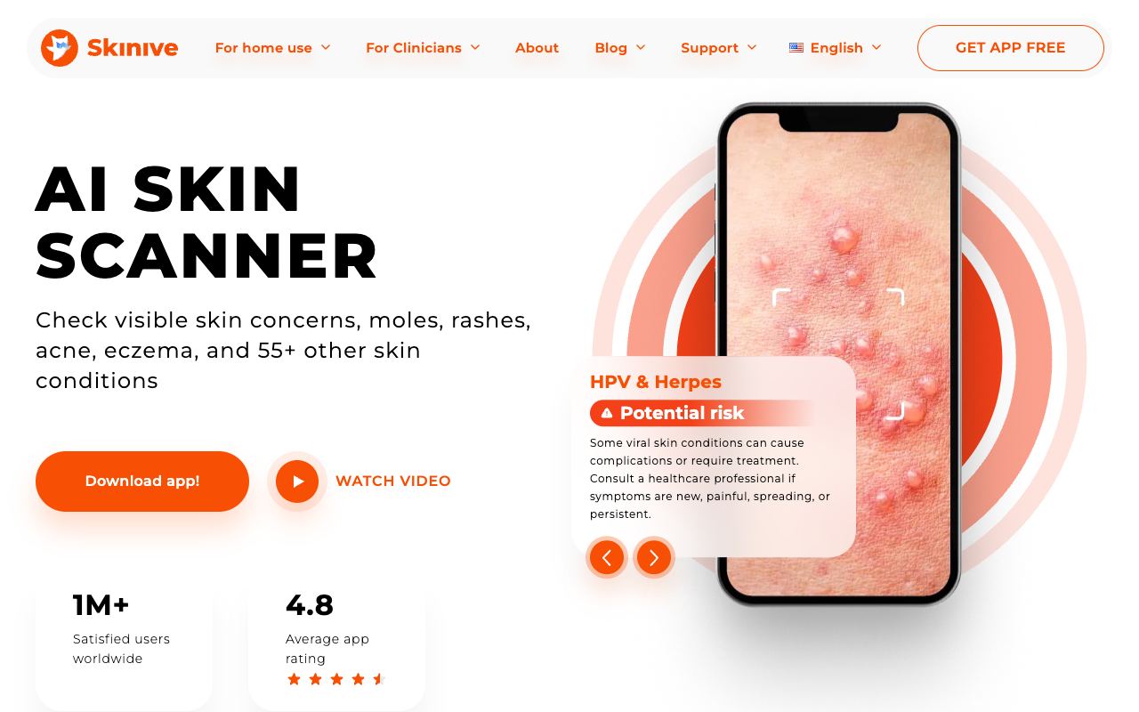 Skinive — website screenshot
