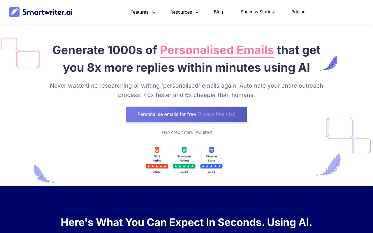 Smartwriter — website screenshot