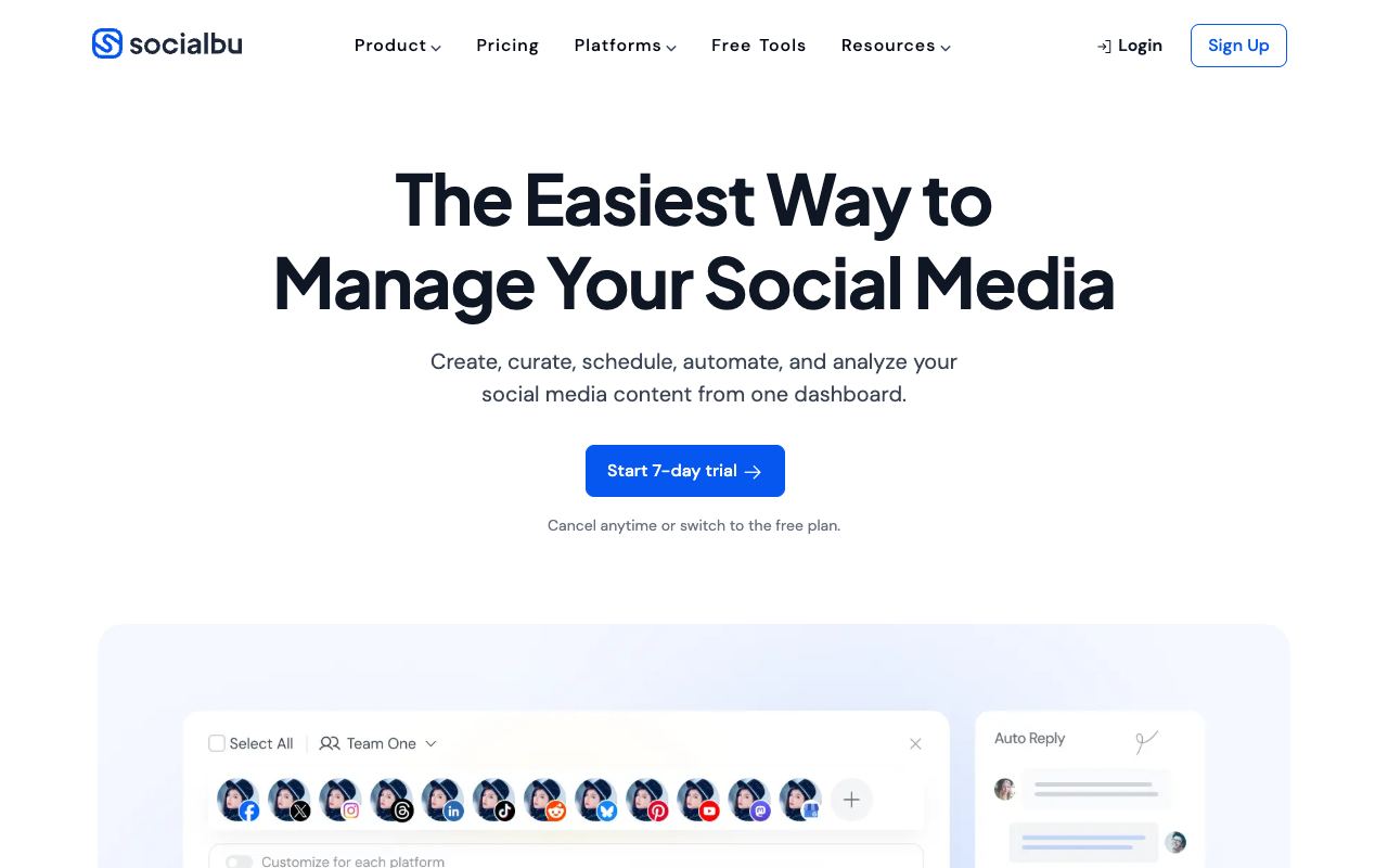 Socialbu — website screenshot