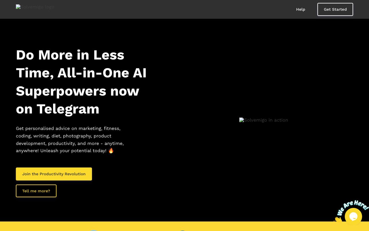 Solvemigo — website screenshot