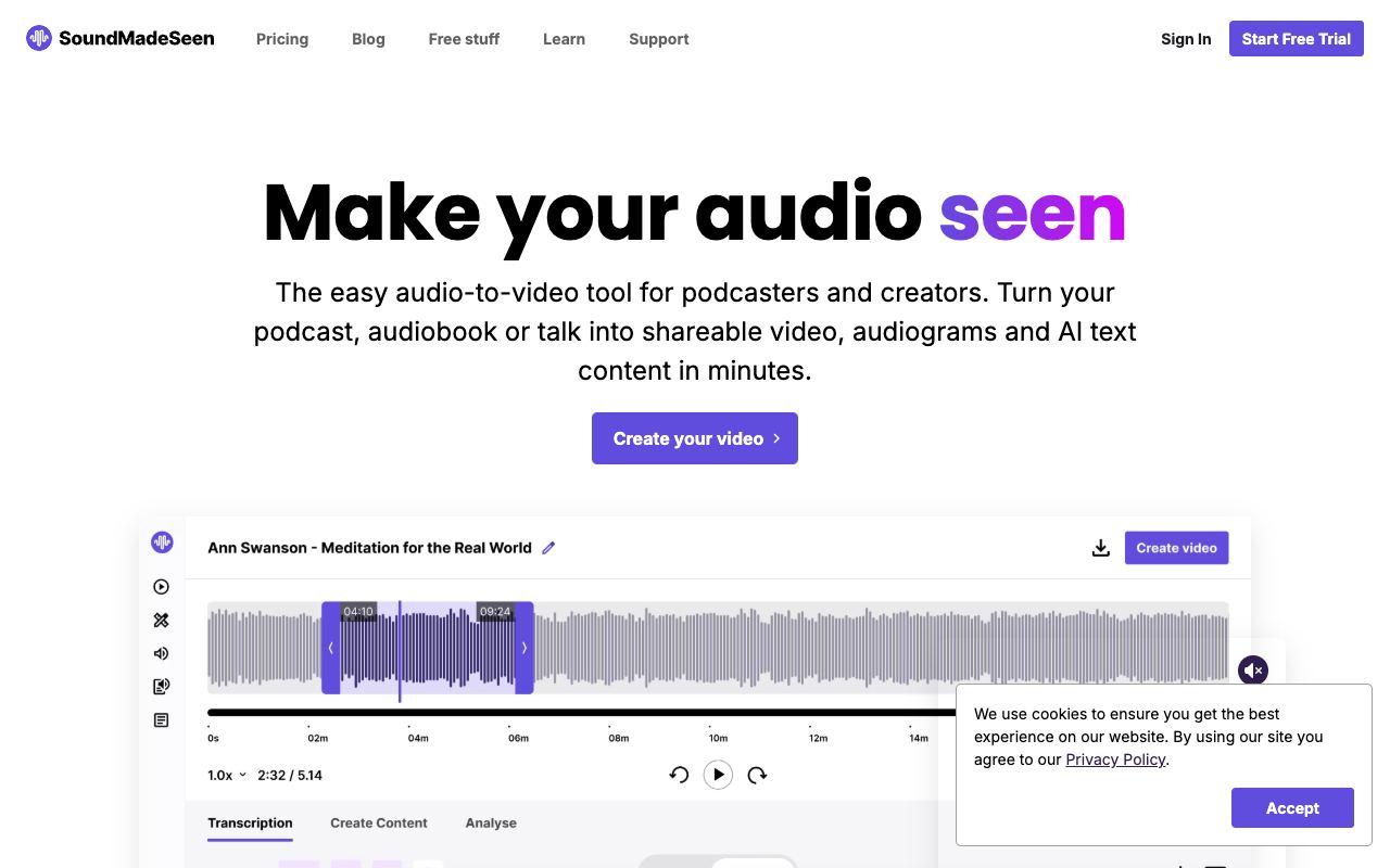 SoundMadeSeen — website screenshot