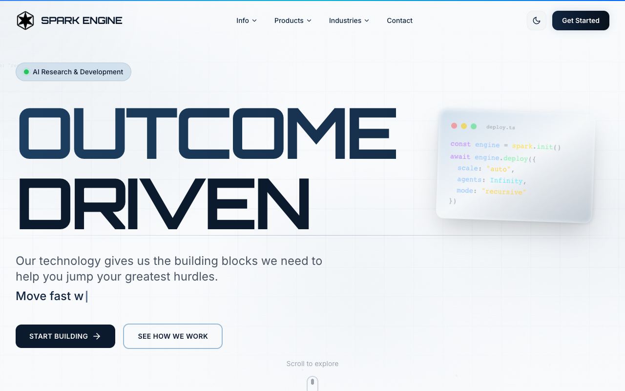 Spark Engine — website screenshot