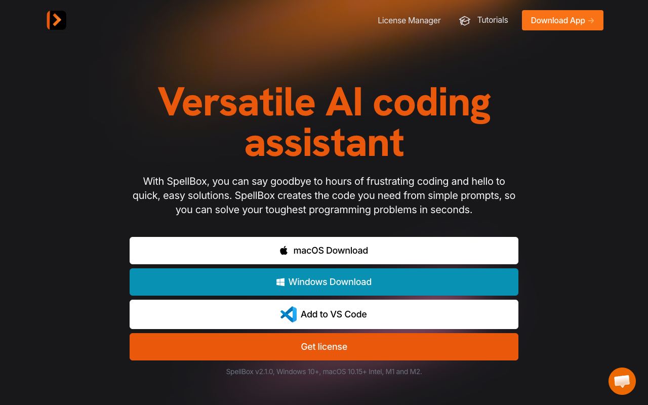 Spellbox — website screenshot
