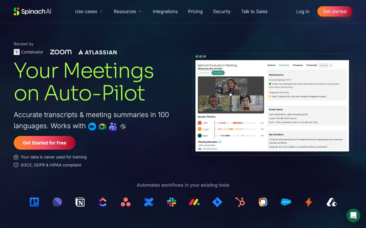Spinach — website screenshot