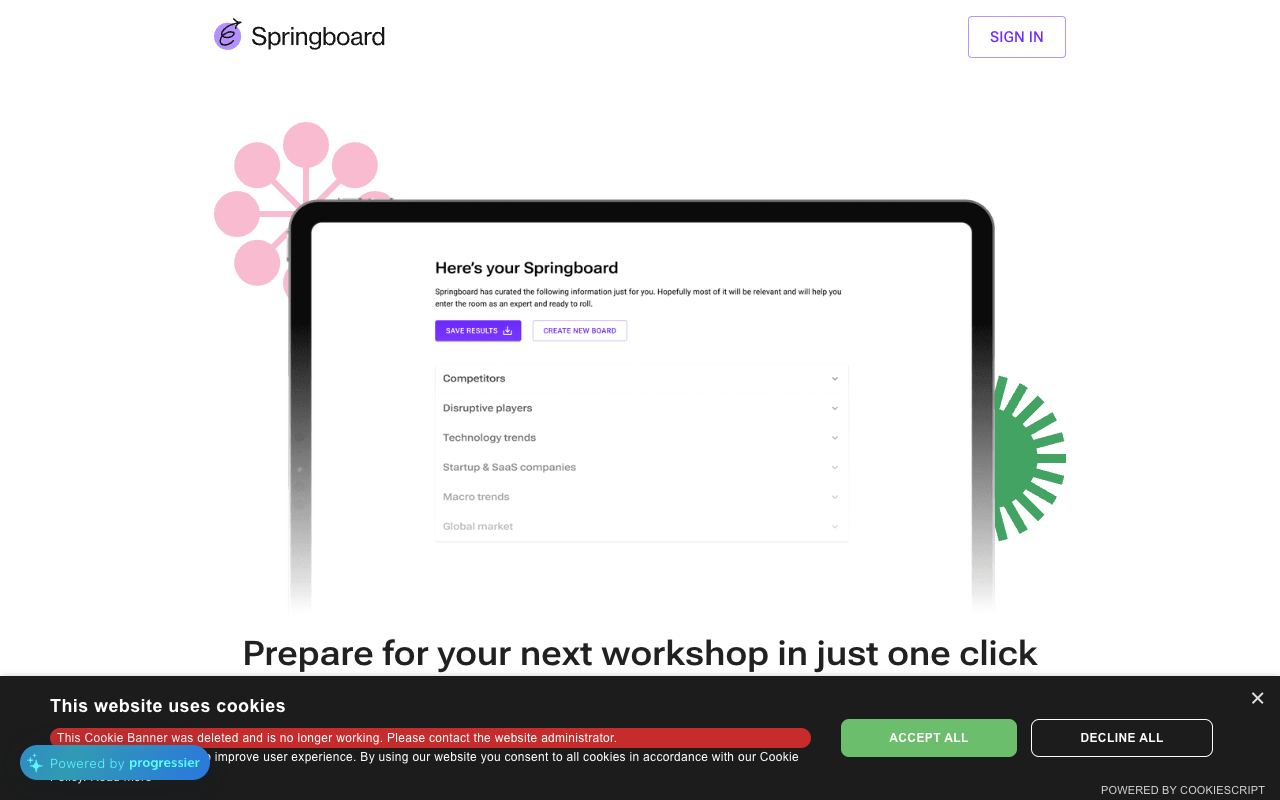Springboard — website screenshot