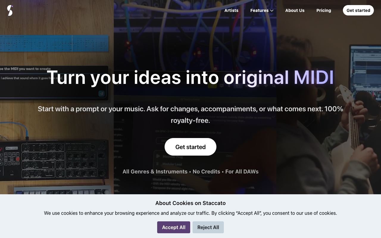 Staccato — website screenshot