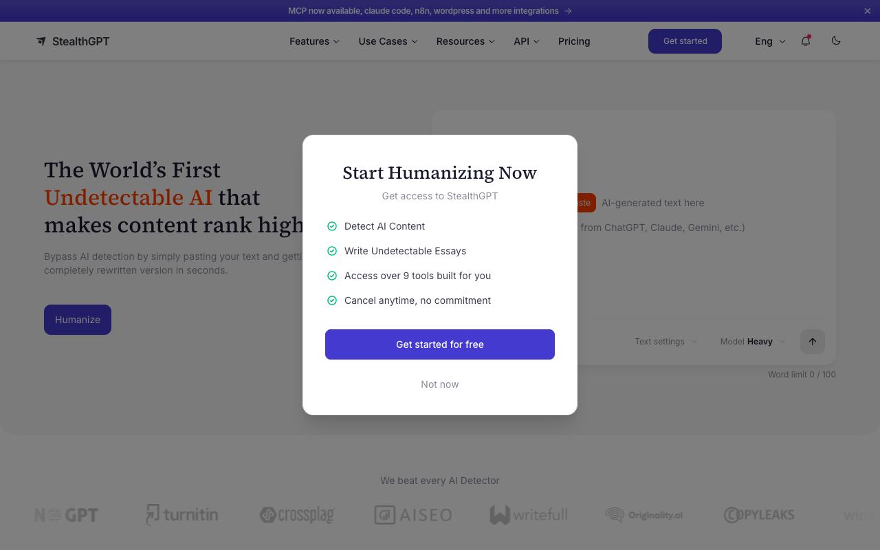 StealthGPT — website screenshot