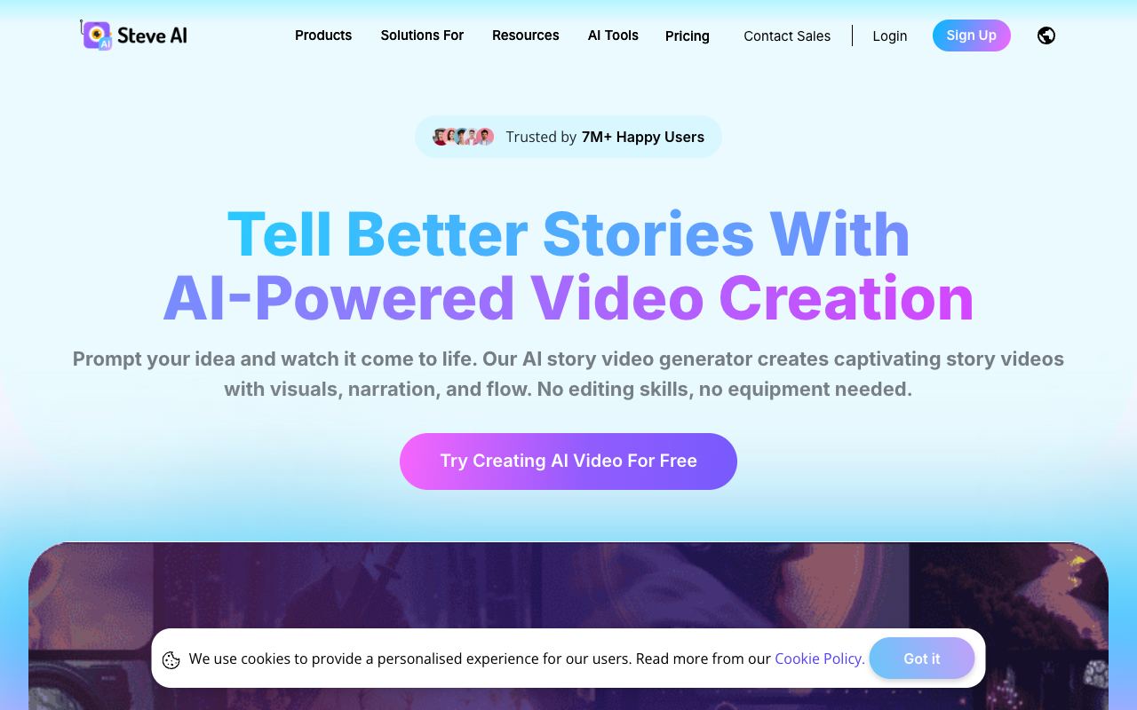 Steve AI — website screenshot