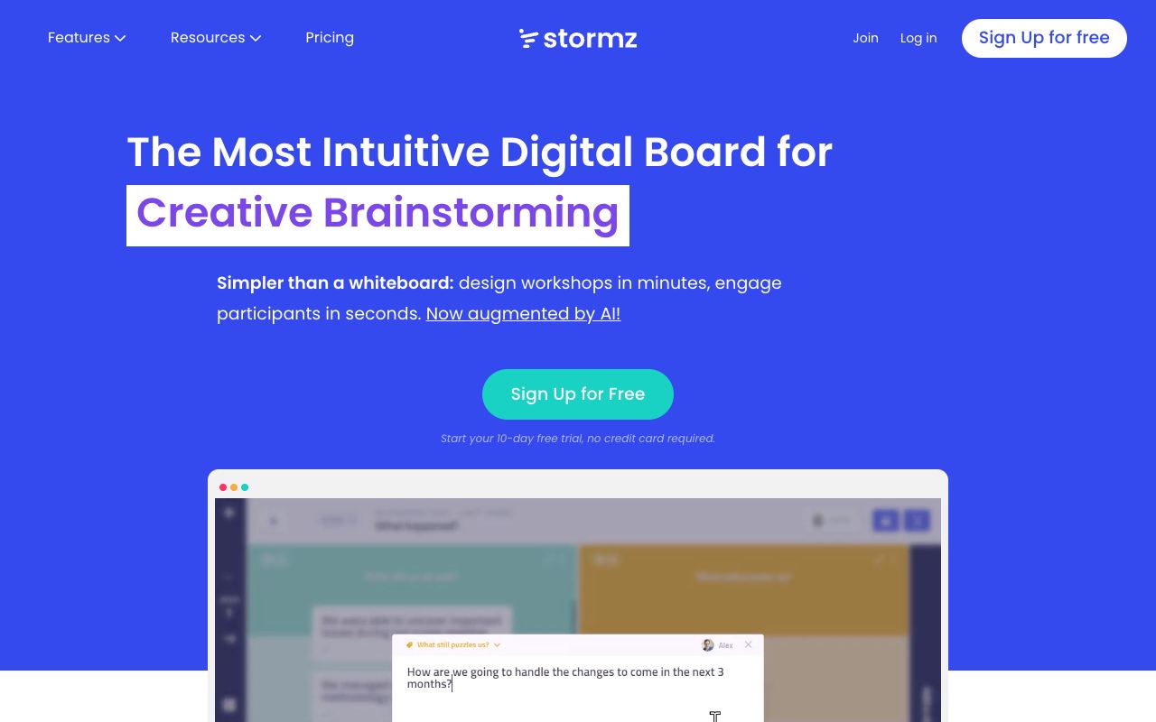Stormz — website screenshot