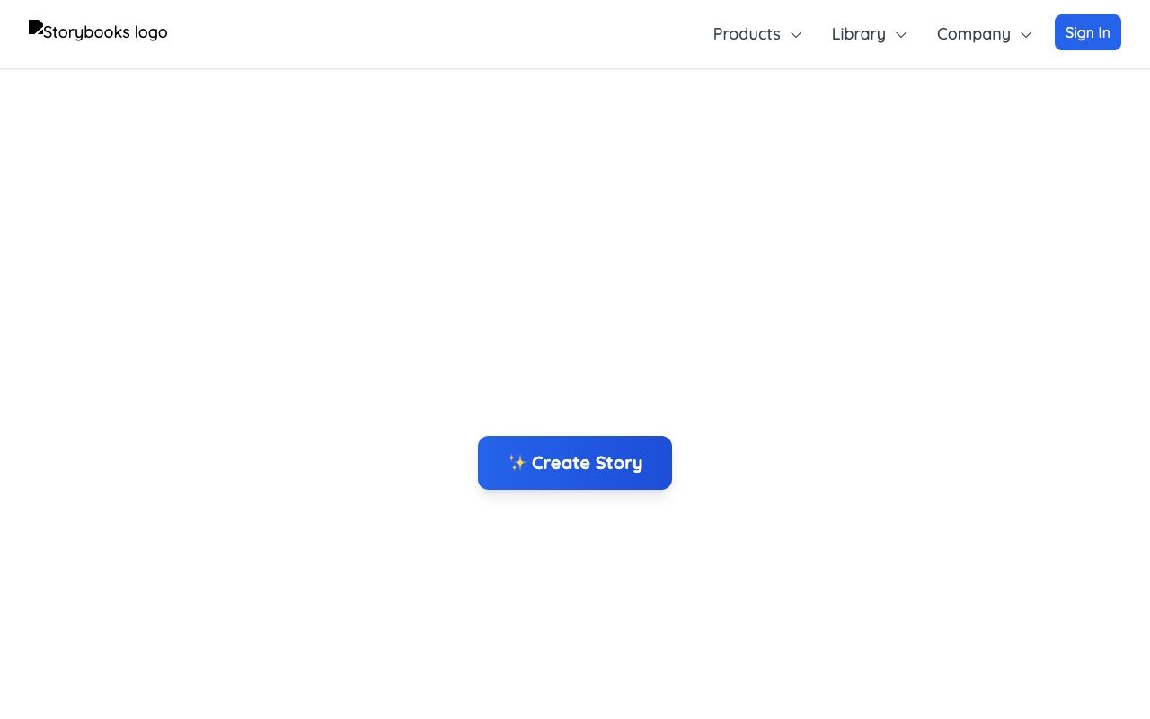 Storybooks — website screenshot