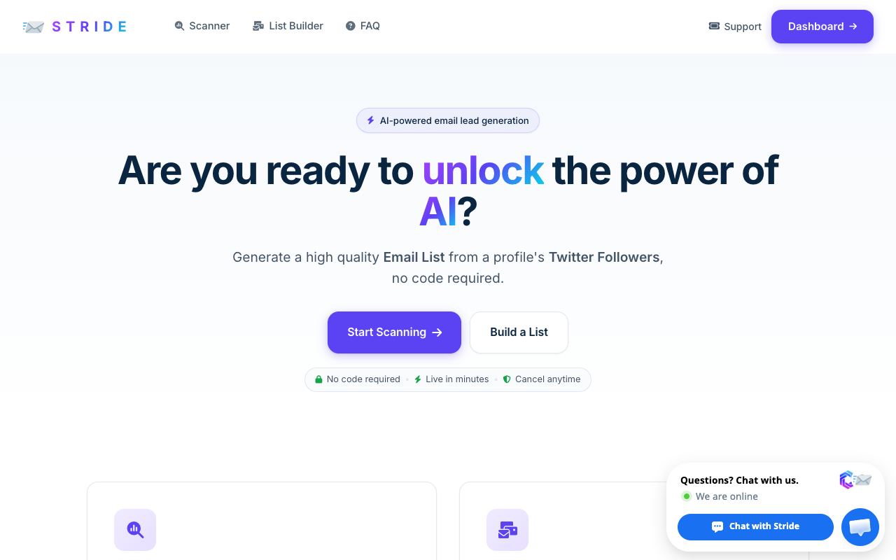 Stride — website screenshot