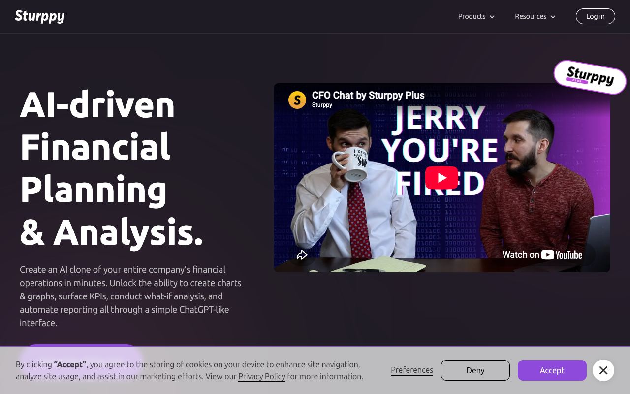 Sturppy Plus — website screenshot