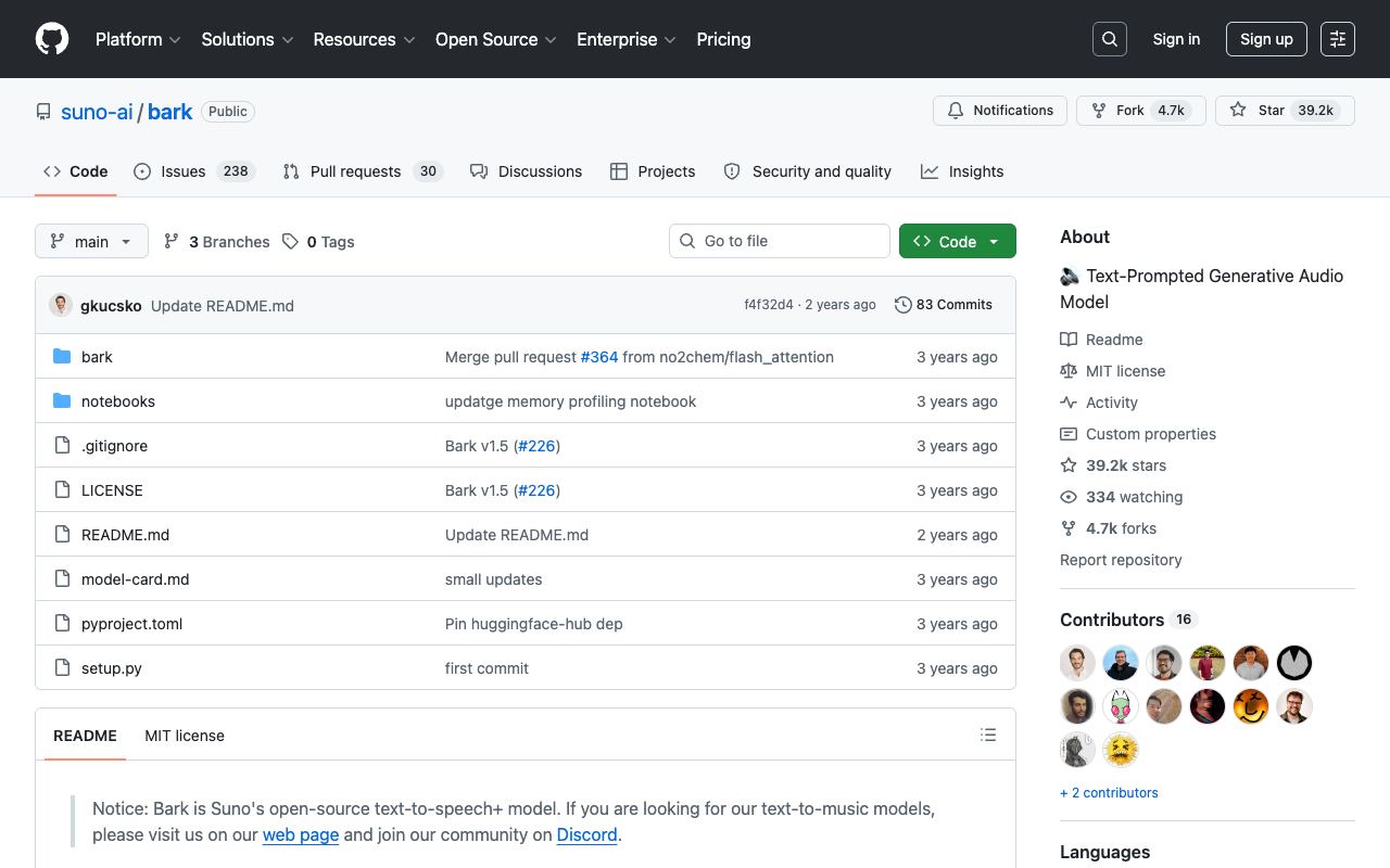 Bark — website screenshot