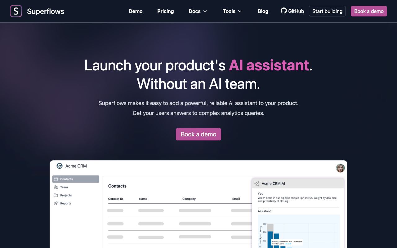Superflows — website screenshot
