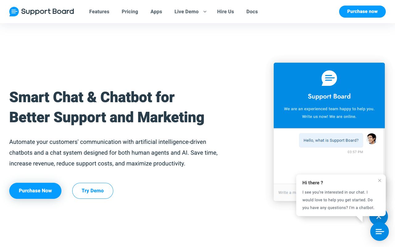 Support Board — website screenshot