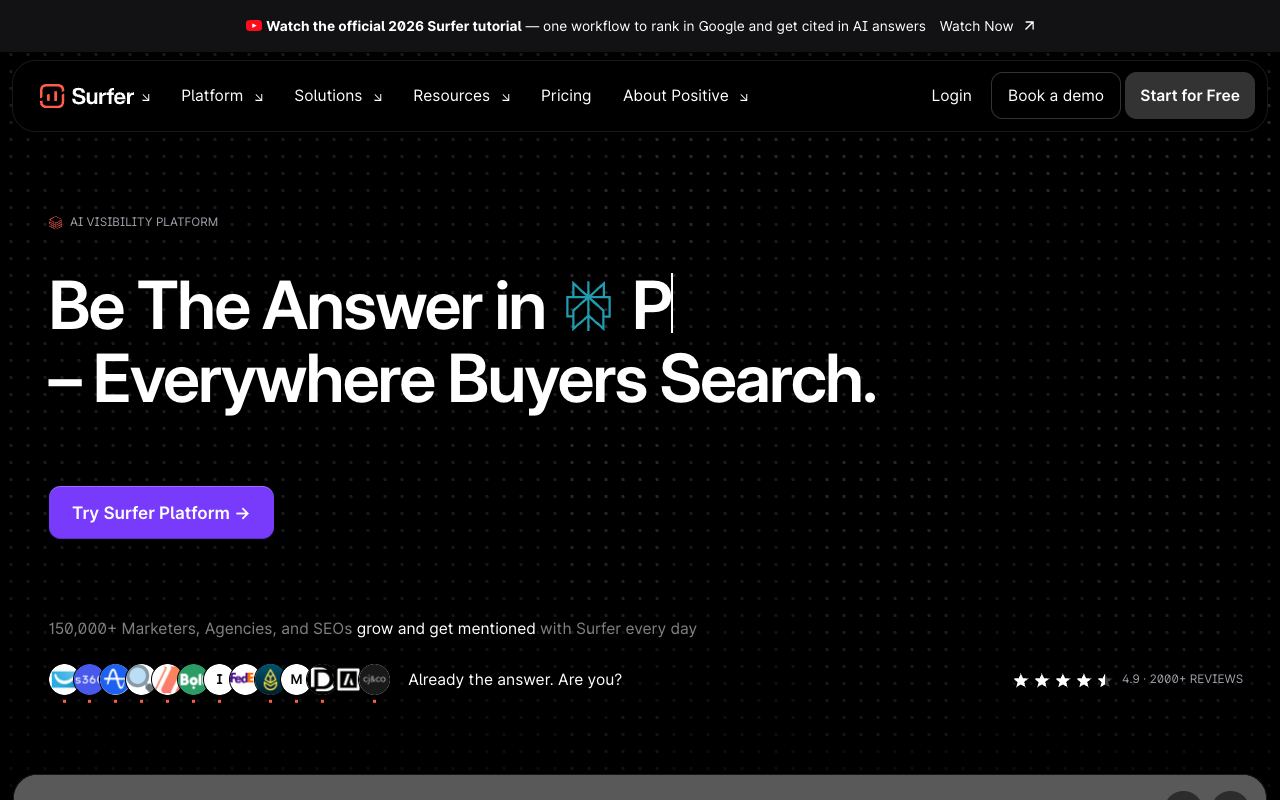 Surfer — website screenshot