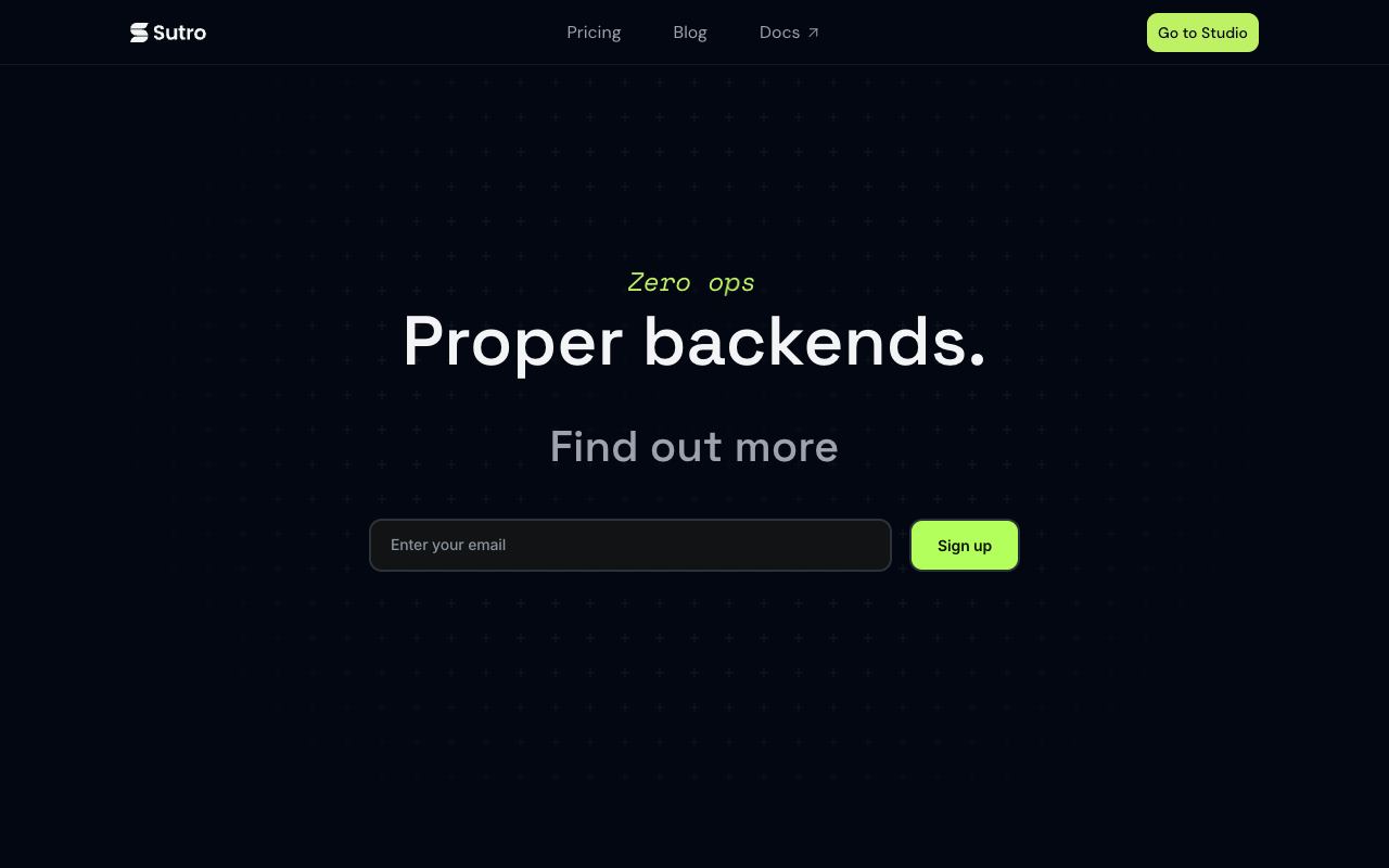 Sutro — website screenshot