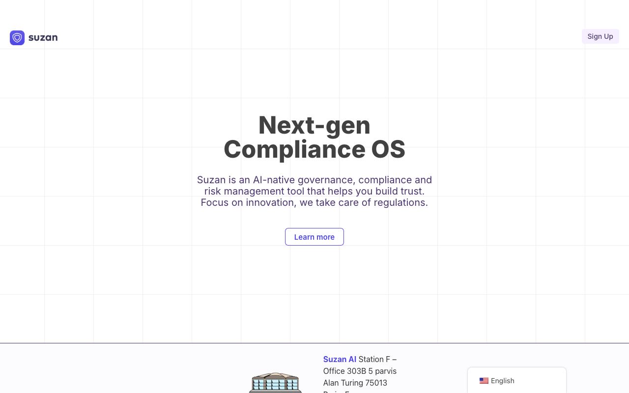 Suzan — website screenshot
