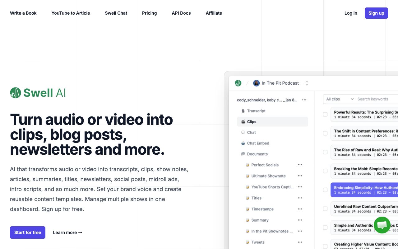 Swell AI — website screenshot