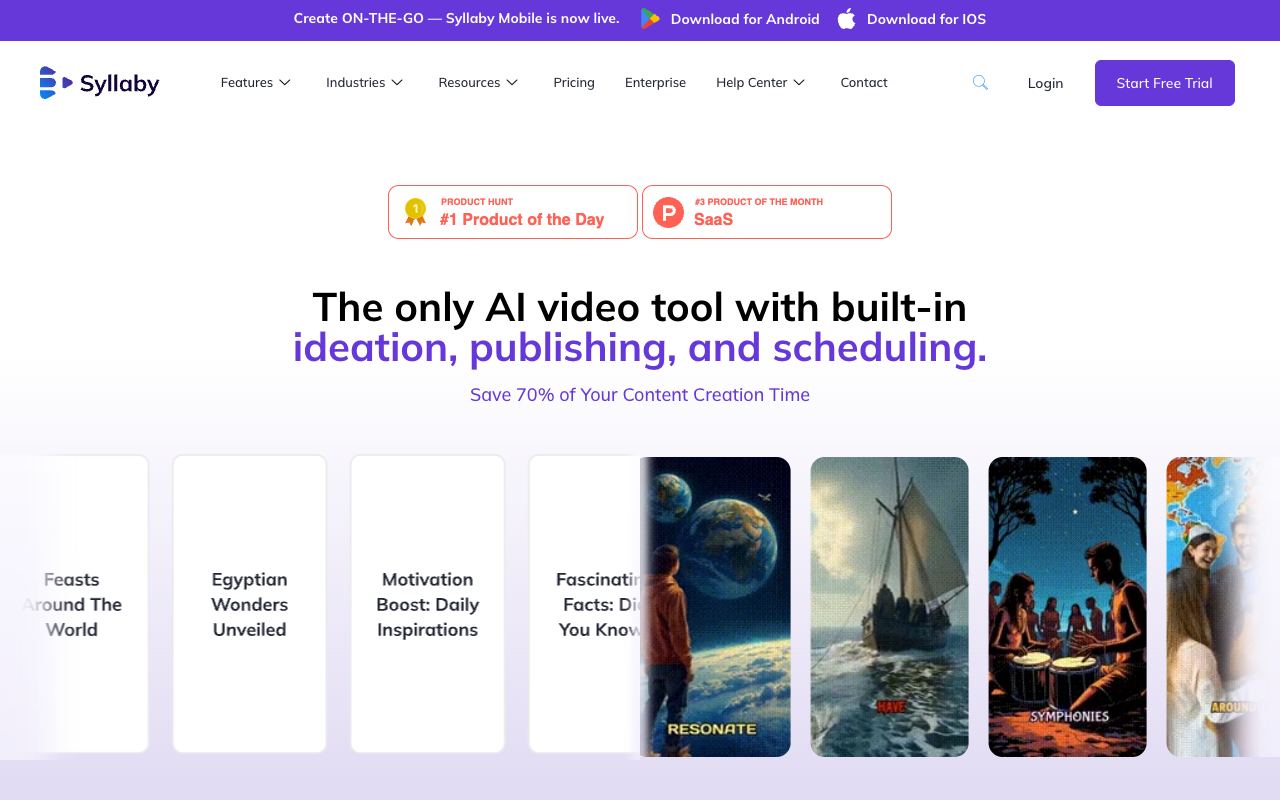 Syllaby — website screenshot
