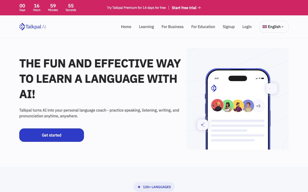 Talkpal — website screenshot