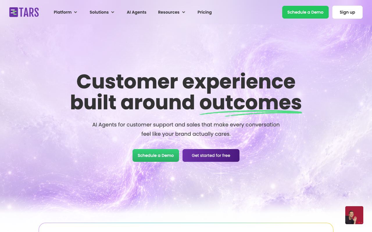 Tars — website screenshot